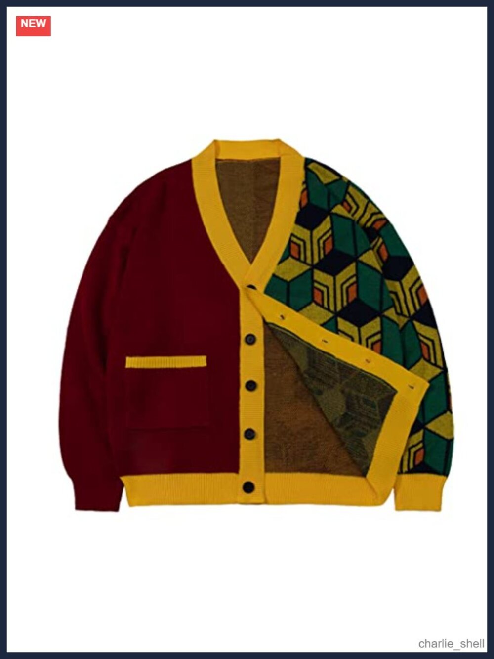 Giyuu Anime Cosplay Cardigan Sweater Long Sleeve Button Jacket